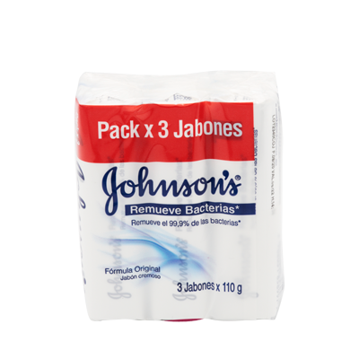 [63918] JABON JJ REMUEVE BACTERIAS BARRAx110GRx3 