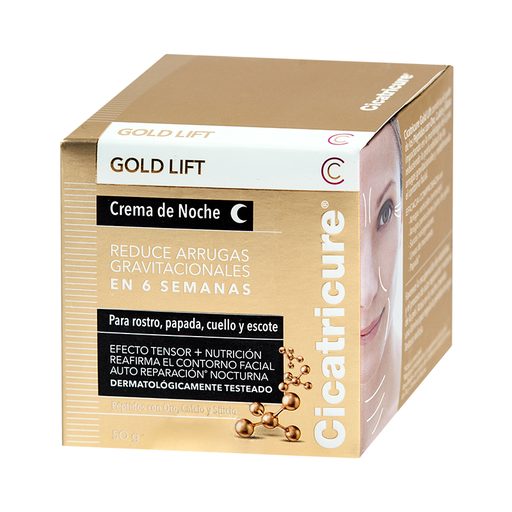 [64121] CREMA CICATRICURE GOLD LIFT NOCHE FACx50GR 