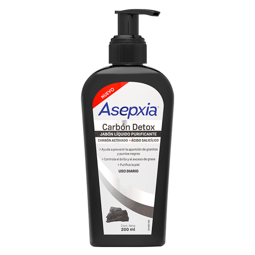[64125] JABON-LIQ ASEPXIA CARBON DETOXx200ML 