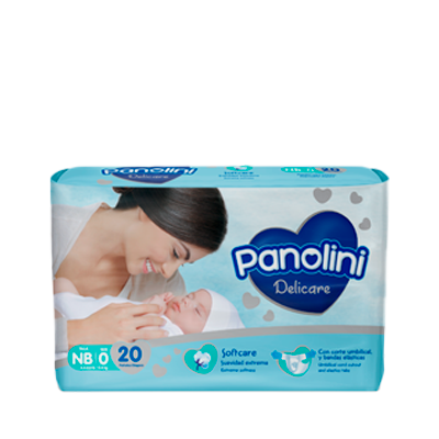 [64235] PAÑAL PANOLINI DELICARE REC-NACIDO T0/NBx20 