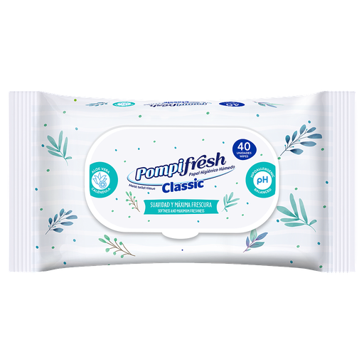 [64236] PAPEL HIG HUM POMPIFRESH CLASSIC FLOWPACKx40 