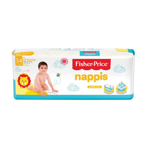 [64528] PAÑAL NAPPIS FISHER-P XXGx34+PROMO 