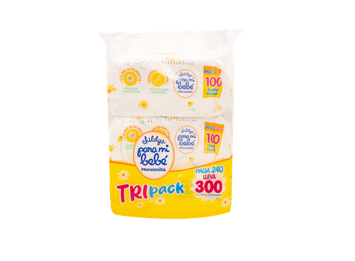 [64684] TOALLITAS HUM PMB MANZANILLA PAG200 LLEV300 TRIPACK 