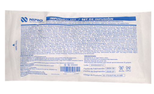 [64765] EQUIPO VENOCLISIS (SET DE INFUSIÓN)NIPRO IS-170/AVF 