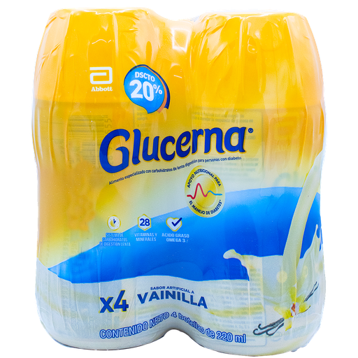 [64800] GLUCERNA LIQ VAINILLA BOTx220MLx4 PACK 
