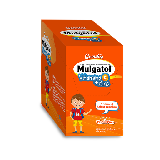 [65103] MULGATOL VITAMINA C+ZINC GOM-MASx83.25GRx5(25) 