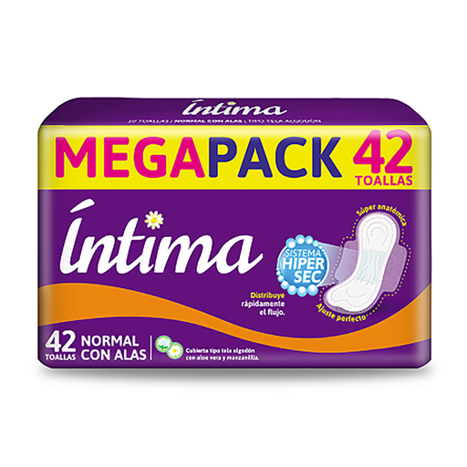 [65106] TOALLA HIG INTIMA NORMAL TELA C-ALASx42 