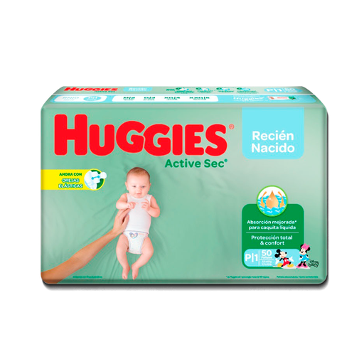 [65403] PAÑAL HUGGIES ACT-SEC REC-NACIDO E1/Px50 