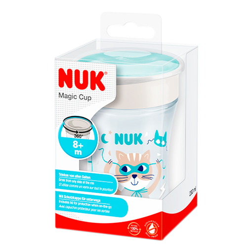 [65417] VASO NUK MAGIC CUP S-BOQUILLA 8+Mx230ML 
