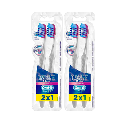 [65870] CEPILLO ORAL-B 3D WHITE LUXE SUAVEx2 PACK 2x1 