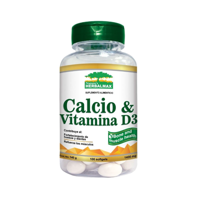[65980] CALCIO&VIT D3 HERBALMAX CAP-BLANx1400MGx100 