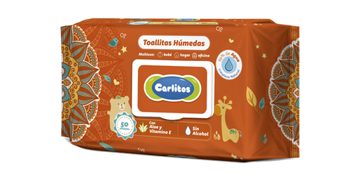 [66283] TOALLITAS HUM CARLITOS CLASICA FLOWPACKx50 