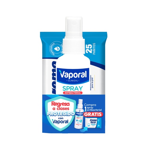 [66409] ALCOHOL VAPORAL ANTIBAC SPRAY SOLx120ML+PROMO 