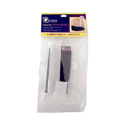 [66593] CABESTRILLO ADULTO MALLA NEGRA ALLCARE TALLA S 