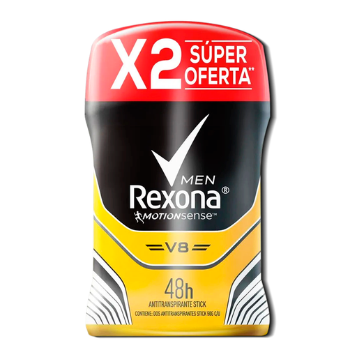 [66611] DESOD REXONA MEN V8 BARRAx50GRx2 