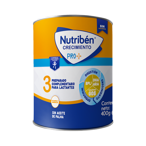 [68403] LECHE NUTRIBEN CRECIMIENTO PRO+ ET-3 LATAx400GR 