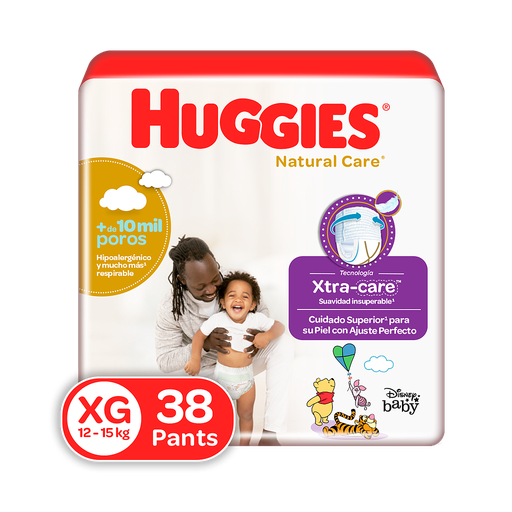 [68846] PAÑAL HUGGIES NAT-CARE PANTS E4/XGx38 