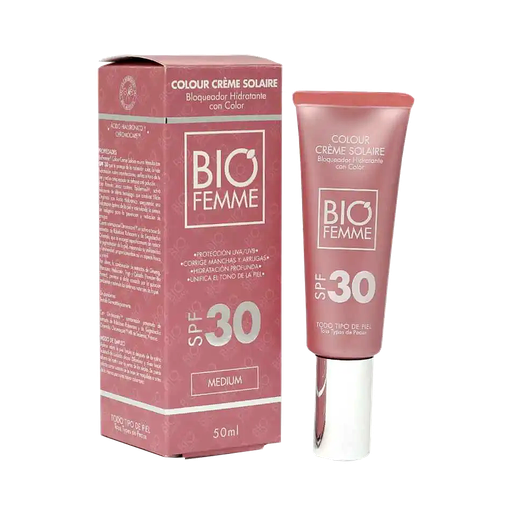 [69123] BLOQ-SOLAR BIOFEMME COLOUR CREME SOLAIRE M SPF30x50ML 
