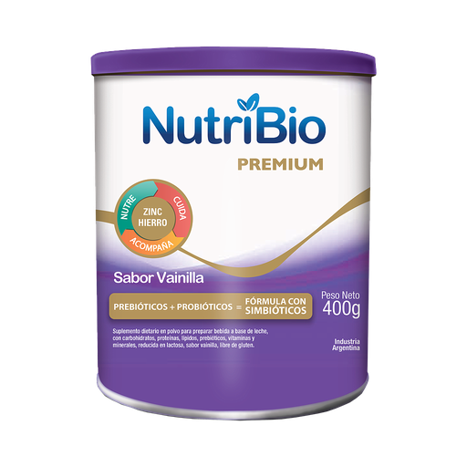 [69344] NUTRIBIO PREMIUM VAINILLA LATAx400GR 
