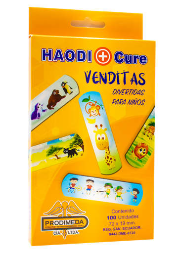 [69528] CURITA HAODI CURE DIVERTIDAS PARA NIÑOSx100 