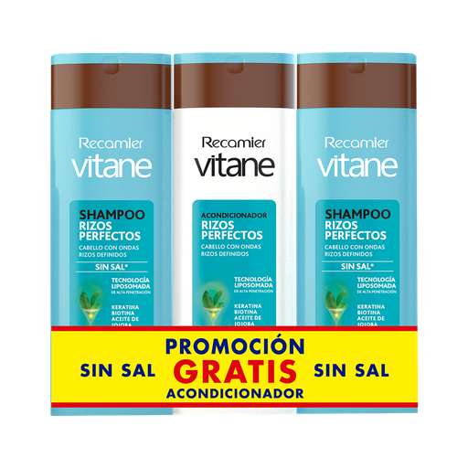 [69566] SHAMP2+1ACOND VITANE RIZOS PERFECTOS TRIPACKx400ML 