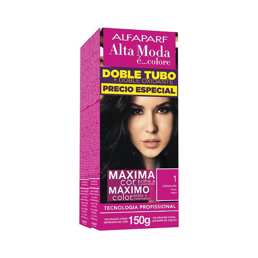 [69848] TINTE ALFAPARF CREMA#1 NEGRO D-TUBO PACK 2x1 