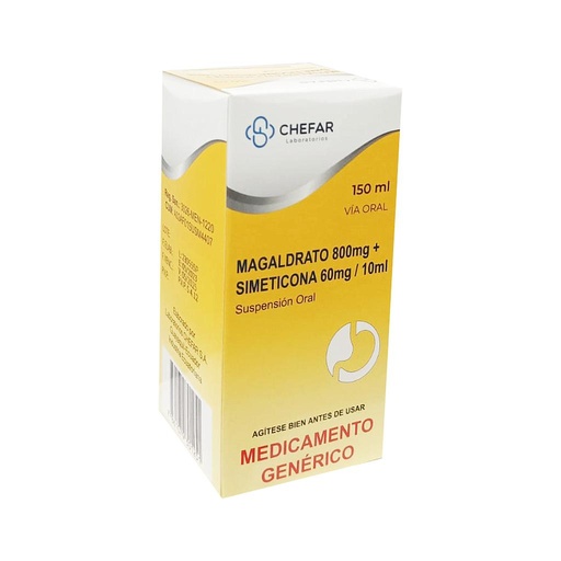 [70043] MAGALDRATO+SIMETICONA  SUS-ORALx800/60MG/10MLx150MLCHEF