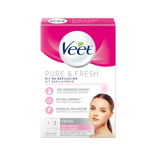 [70046] CREMA DEPIL VEET PURE & FRESH FACx50MLx2 KIT 