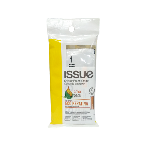 [70056] COLORACION CREMA ISSUE KERATINA C-PACK NEGRO #1 