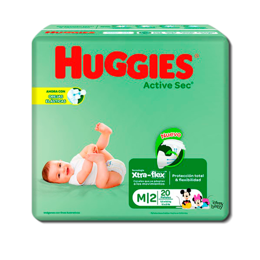 [70566] PAÑAL HUGGIES ACT-SEC XTRA-FLEX E2/Mx100+PROMO 