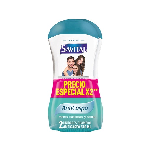 [70689] *SHAMP SAVITAL ANTICASPAx510ML PACKx2 