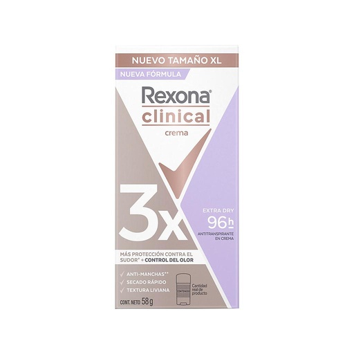 [70696] DESOD REXONA CLINICAL EXTRA DRY 3X CREMAx58GR 
