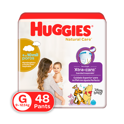 [71056] PAÑAL HUGGIES NAT-CARE PANTS E3/Gx48+PROMO 