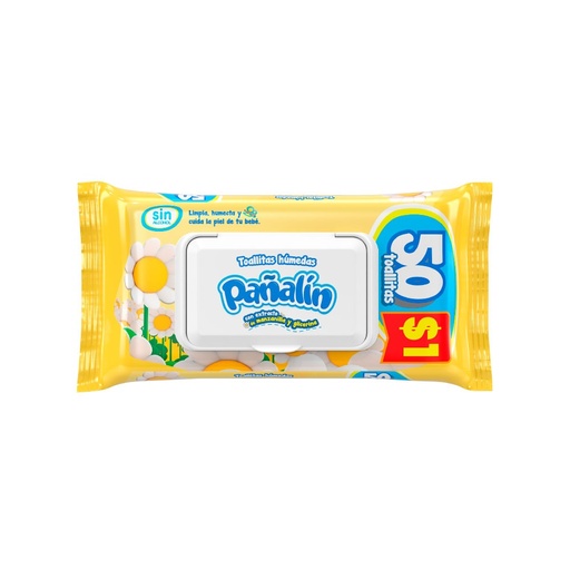 [71801] TOALLITA HUM PAÑALIN MANZ-GLIC FLOWPACKx50 
