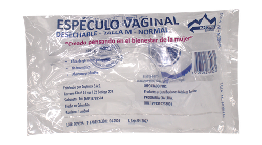 [71868] ESPECULO VAGINAL ANDINO DESCARTABLE T-Mx1 