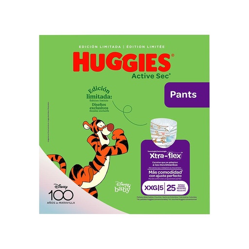 [72262] PAÑAL HUGGIES ACT-SEC E-FLEX PANTS E5/XXGx25 