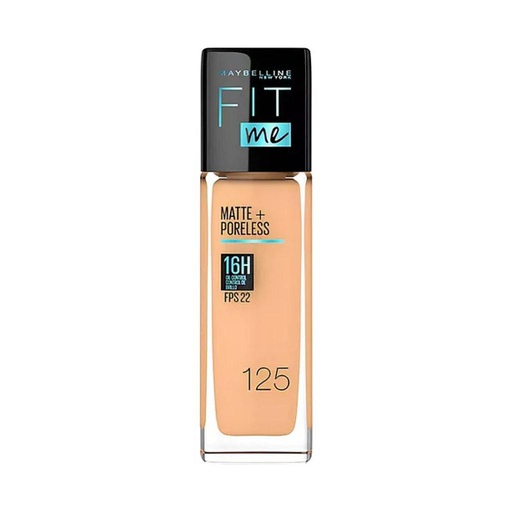 [72597] BASE-LIQ MAYBELLINE FIT MATTE-PORE #125 NUDE BEIGEx30ML 