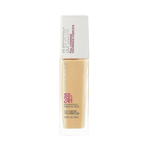 [72611] BASE-LIQ MAYBELLINE SUPER STAY FULL-COV #140 LIGHT TANx30ML 