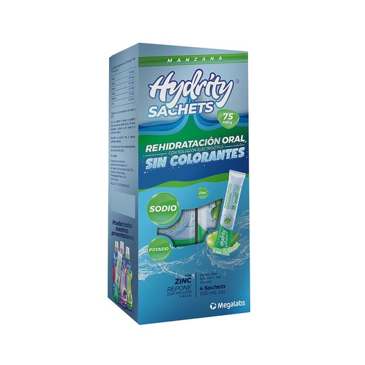 [72883] HYDRITY MANZANA  SOL-ORALx75MEQx100MLx4