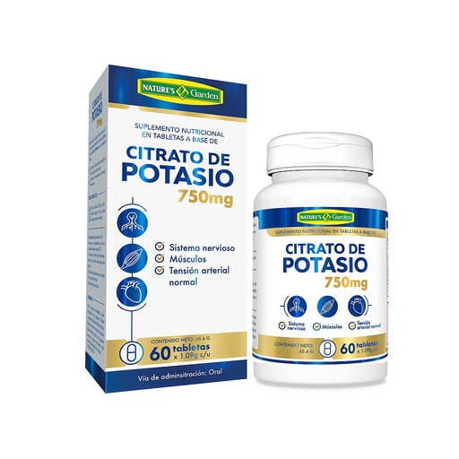 [73000] CITRATO POTASIO NATURES GARDEN TABx750MGx60 