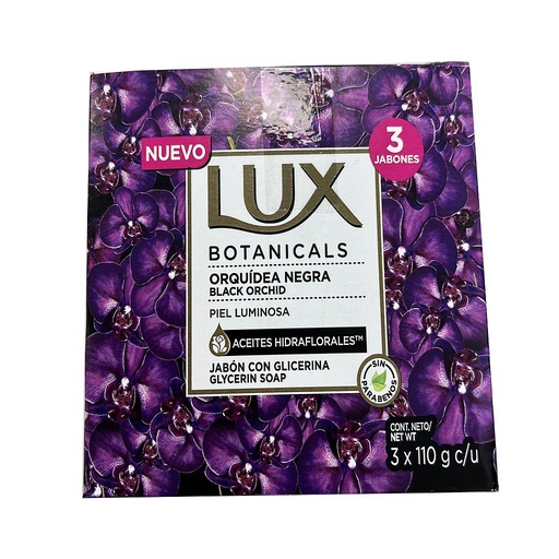 [73057] JABON LUX ORQUIDEA NEGRA BARRAx110GRx3 