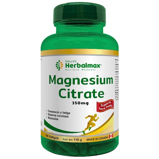 [73131] MAGNESIUM CITRATE HERBALMAX CAP-BLANx350MGx100 