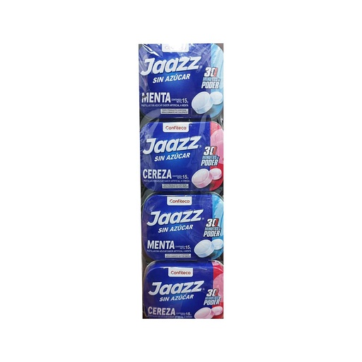 [74492] CARAMELO JAAZZ S-AZUCAR MENTA-CEREZA SURTIDOx120GRx8 