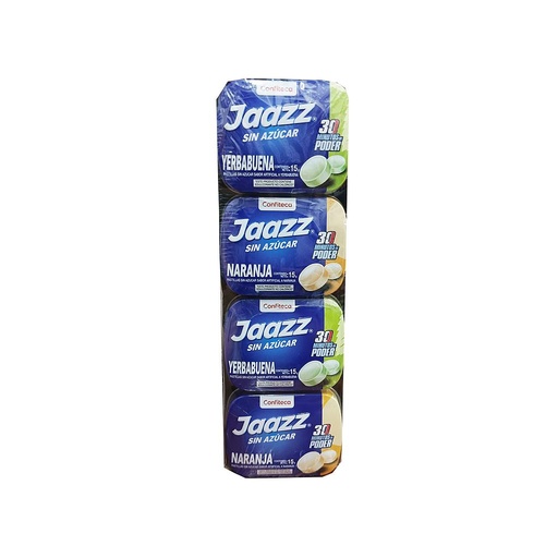[74493] CARAMELO JAAZZ S-AZUCAR NARAN-YERBA SURTIDOx120GRx8 