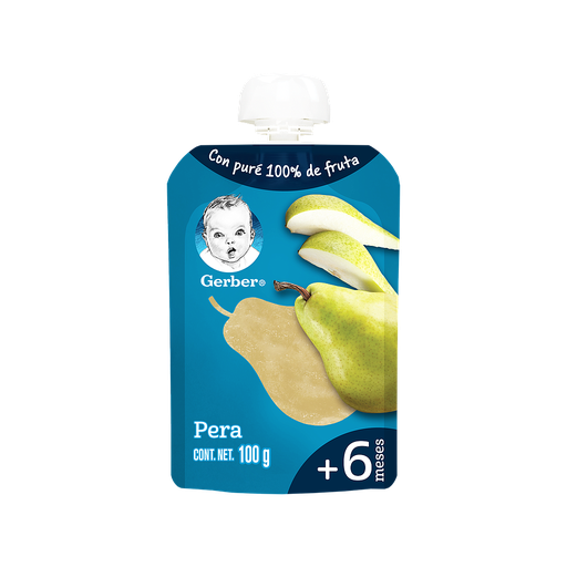 [74506] COMPOTA GERBER PERA +6M POUCHx100GR 