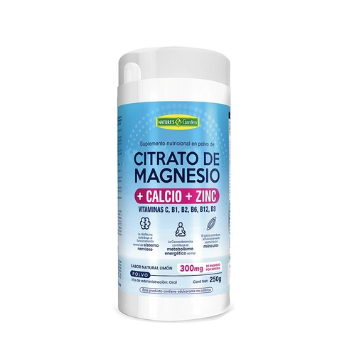[74598] CITRATO DE MAGNESIO NATURES GARDEN POL-SOL-ORALx250GR 