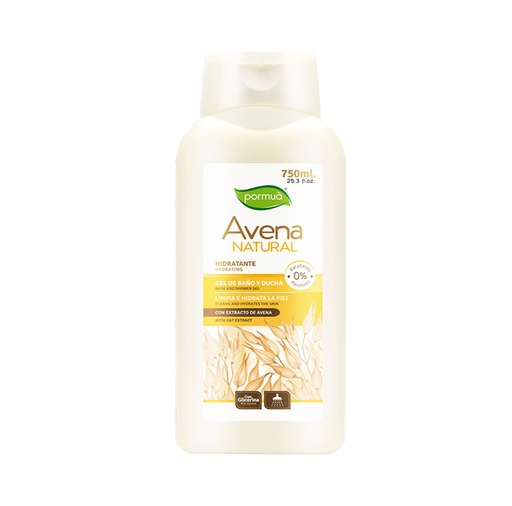 [75602] GEL BAÑO PORMUA AVENA NAT HIDRAx750ML 