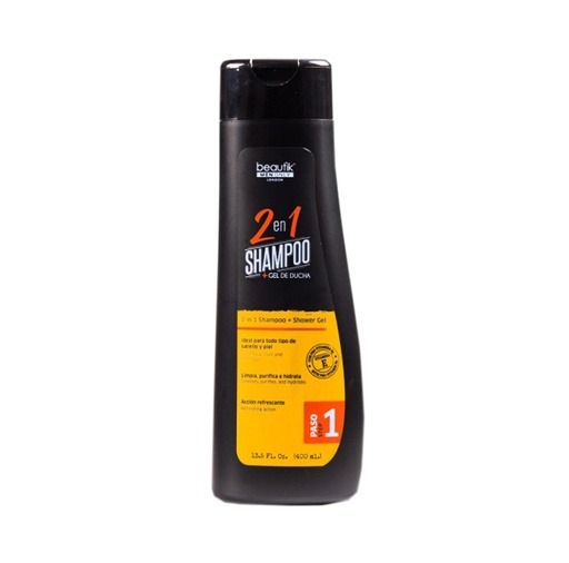 [75660] GEL DUCHA BEAUTIK MEN ONLY 2EN1x400ML 