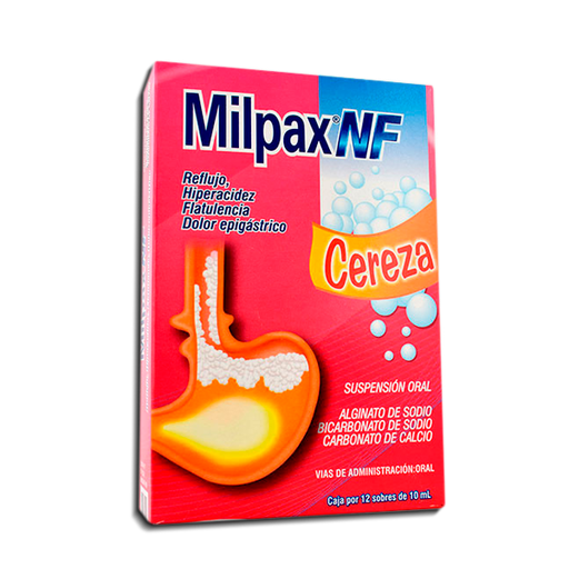 [75812] MILPAX NF CEREZA  SUS-ORALx500/267/160MG/10MLx12