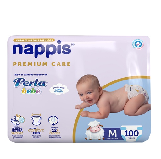 [75818] PAÑAL NAPPIS PREMIUM CARE Mx100 